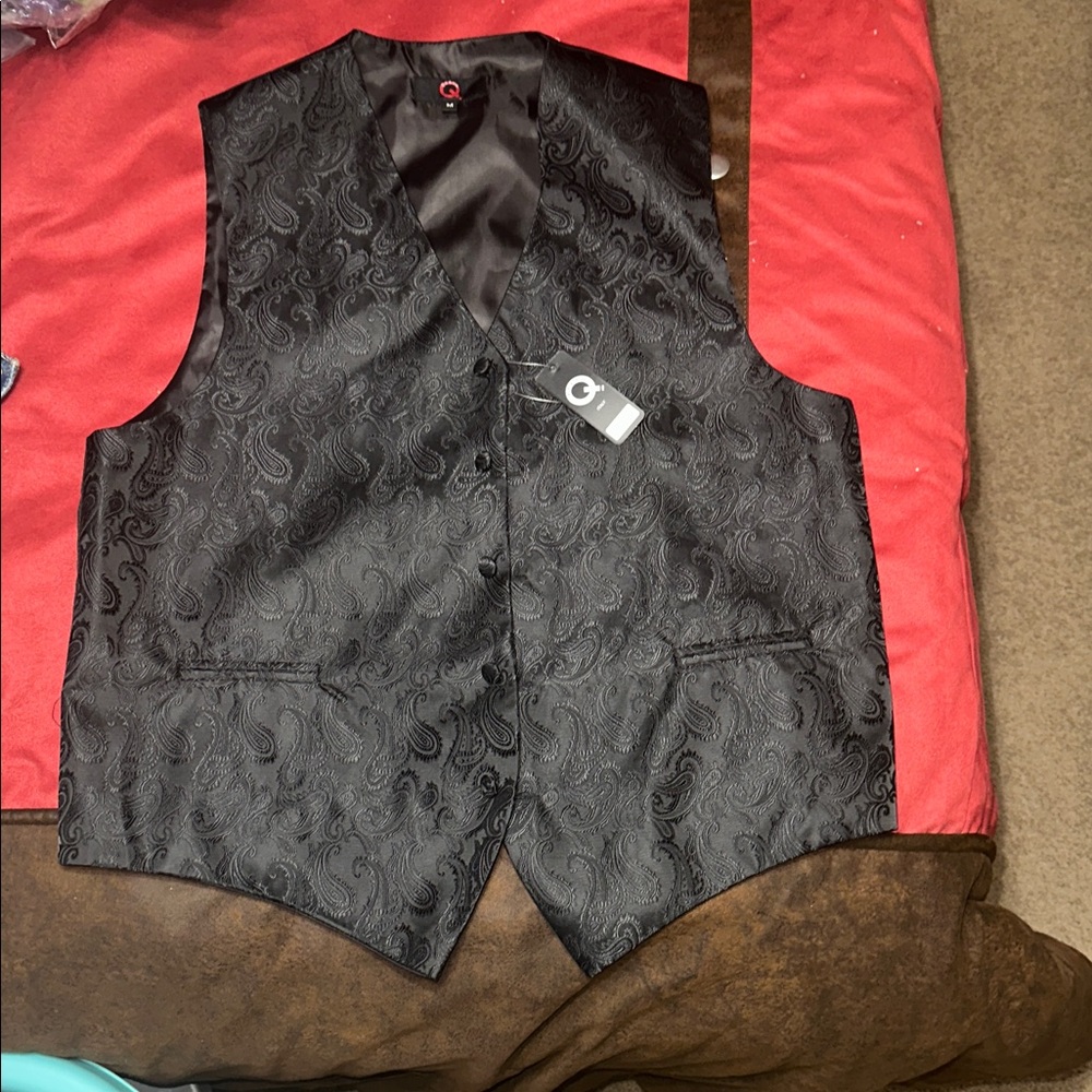 Brand Q Black Paisley Vest